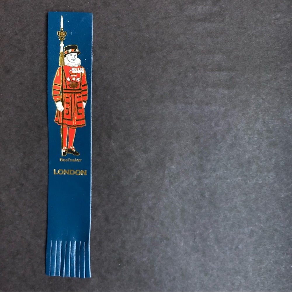 Leather London England Beefeater Bookmark